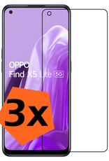 Nomfy Screenprotector Geschikt voor OPPO Find X5 Lite Screenprotector Bescherm Glas Tempered Glass - Screenprotector Geschikt voor OPPO X5 Lite Screen Protector - 3 PACK