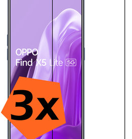 Nomfy Nomfy OPPO Find X5 Lite Screenprotector Glas - 3 PACK