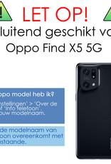 NoXx Hoes Geschikt voor OPPO Find X5 Hoesje Cover Siliconen Back Case Hoes Met 2x Screenprotector - Groen