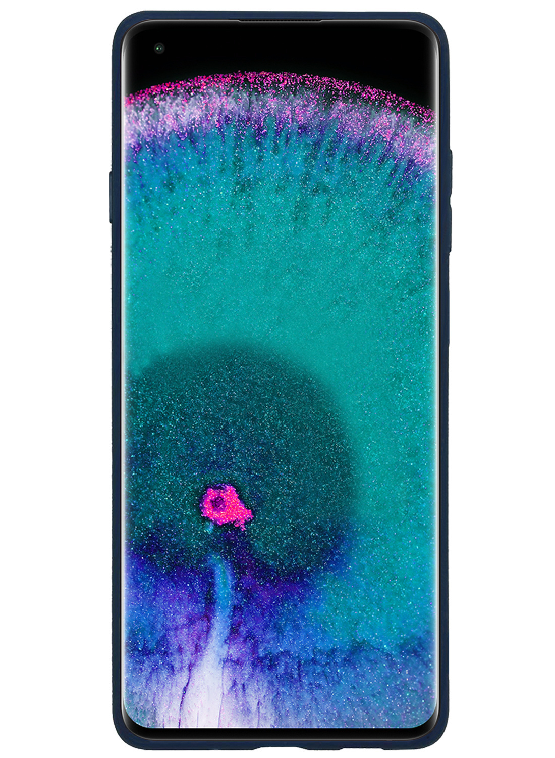 Nomfy Hoesje Geschikt voor OPPO Find X5 Hoesje Siliconen Cover Case Met Screenprotector - Hoes Geschikt voor OPPO X5 Hoes Back Case - Donkerblauw