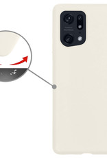 Nomfy Hoesje Geschikt voor OPPO Find X5 Hoesje Siliconen Cover Case Met Screenprotector - Hoes Geschikt voor OPPO X5 Hoes Back Case - Wit