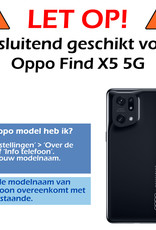 OPPO Find X5 Hoesje Siliconen Case Back Cover Met Screenprotector - OPPO Find X5 Hoes Cover Silicone - Zwart