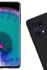 Nomfy Hoesje Geschikt voor OPPO Find X5 Hoesje Siliconen Cover Case Met Screenprotector - Hoes Geschikt voor OPPO X5 Hoes Back Case - Zwart