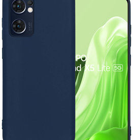 BASEY. BASEY. OPPO Find X5 Lite Hoesje Siliconen - Donkerblauw