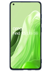 BASEY. Hoes Geschikt voor OPPO Find X5 Lite Hoesje Siliconen Back Cover Case - Hoesje Geschikt voor OPPO X5 Lite Hoes Cover Hoesje - Donkerblauw - 2 Stuks