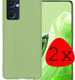BASEY. BASEY. OPPO Find X5 Lite Hoesje Siliconen - Groen - 2 PACK
