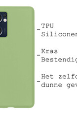 BASEY. Hoes Geschikt voor OPPO Find X5 Lite Hoesje Siliconen Back Cover Case - Hoesje Geschikt voor OPPO X5 Lite Hoes Cover Hoesje - Groen - 2 Stuks