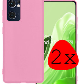 BASEY. BASEY. OPPO Find X5 Lite Hoesje Siliconen - Lichtroze - 2 PACK