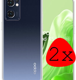 BASEY. BASEY. OPPO Find X5 Lite Hoesje Siliconen - Transparant - 2 PACK