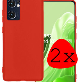 BASEY. BASEY. OPPO Find X5 Lite Hoesje Siliconen - Rood - 2 PACK