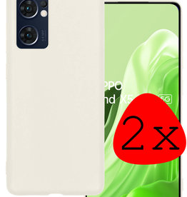 BASEY. BASEY. OPPO Find X5 Lite Hoesje Siliconen - Wit - 2 PACK