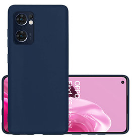 NoXx NoXx OPPO Find X5 Lite Hoesje Siliconen - Donkerblauw