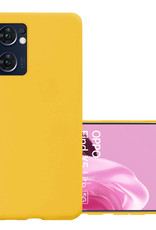 NoXx Hoes Geschikt voor OPPO Find X5 Lite Hoesje Cover Siliconen Back Case Hoes - Geel