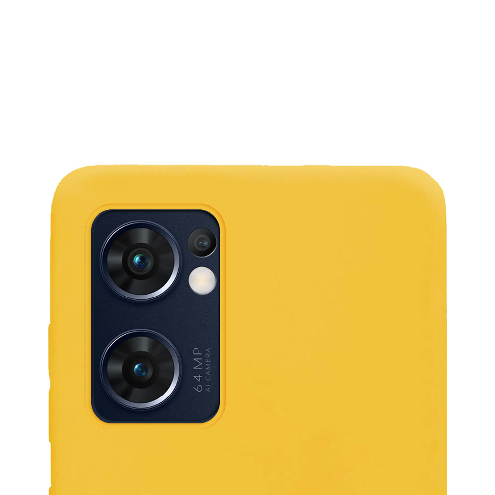 NoXx Hoes Geschikt voor OPPO Find X5 Lite Hoesje Cover Siliconen Back Case Hoes - Geel