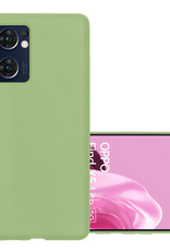 NoXx Hoes Geschikt voor OPPO Find X5 Lite Hoesje Cover Siliconen Back Case Hoes - Groen