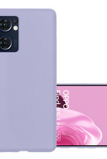 OPPO Find X5 Lite Hoesje Back Cover Siliconen Case Hoes - Lila