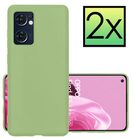 NoXx NoXx OPPO Find X5 Lite Hoesje Siliconen - Groen - 2 PACK