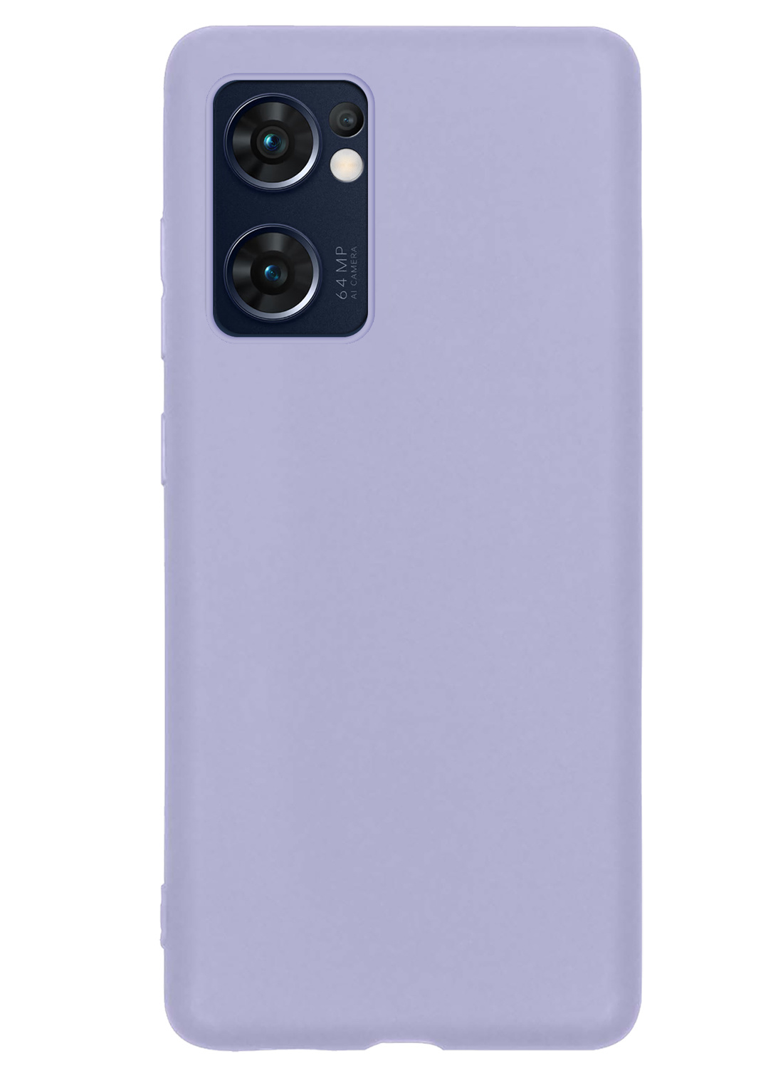 OPPO Find X5 Lite Hoesje Back Cover Siliconen Case Hoes - Lila - 2x