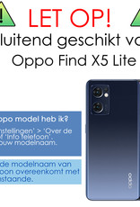 NoXx Hoes Geschikt voor OPPO Find X5 Lite Hoesje Cover Siliconen Back Case Hoes - Wit - 2x