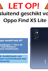 Nomfy Hoesje Geschikt voor OPPO Find X5 Lite Hoesje Siliconen Cover Case - Hoes Geschikt voor OPPO X5 Lite Hoes Back Case - Donkerblauw