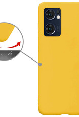 Nomfy Hoesje Geschikt voor OPPO Find X5 Lite Hoesje Siliconen Cover Case - Hoes Geschikt voor OPPO X5 Lite Hoes Back Case - Geel