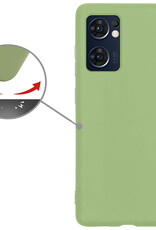 Nomfy Hoesje Geschikt voor OPPO Find X5 Lite Hoesje Siliconen Cover Case - Hoes Geschikt voor OPPO X5 Lite Hoes Back Case - Groen