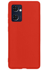 Nomfy Hoesje Geschikt voor OPPO Find X5 Lite Hoesje Siliconen Cover Case - Hoes Geschikt voor OPPO X5 Lite Hoes Back Case - Rood