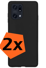 Nomfy Hoesje Geschikt voor OPPO Find X5 Pro Hoesje Siliconen Cover Case - Hoes Geschikt voor OPPO X5 Pro Hoes Back Case - 2-PACK - Zwart