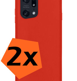Nomfy Nomfy OPPO Find X5 Pro Hoesje Siliconen - Rood - 2 PACK