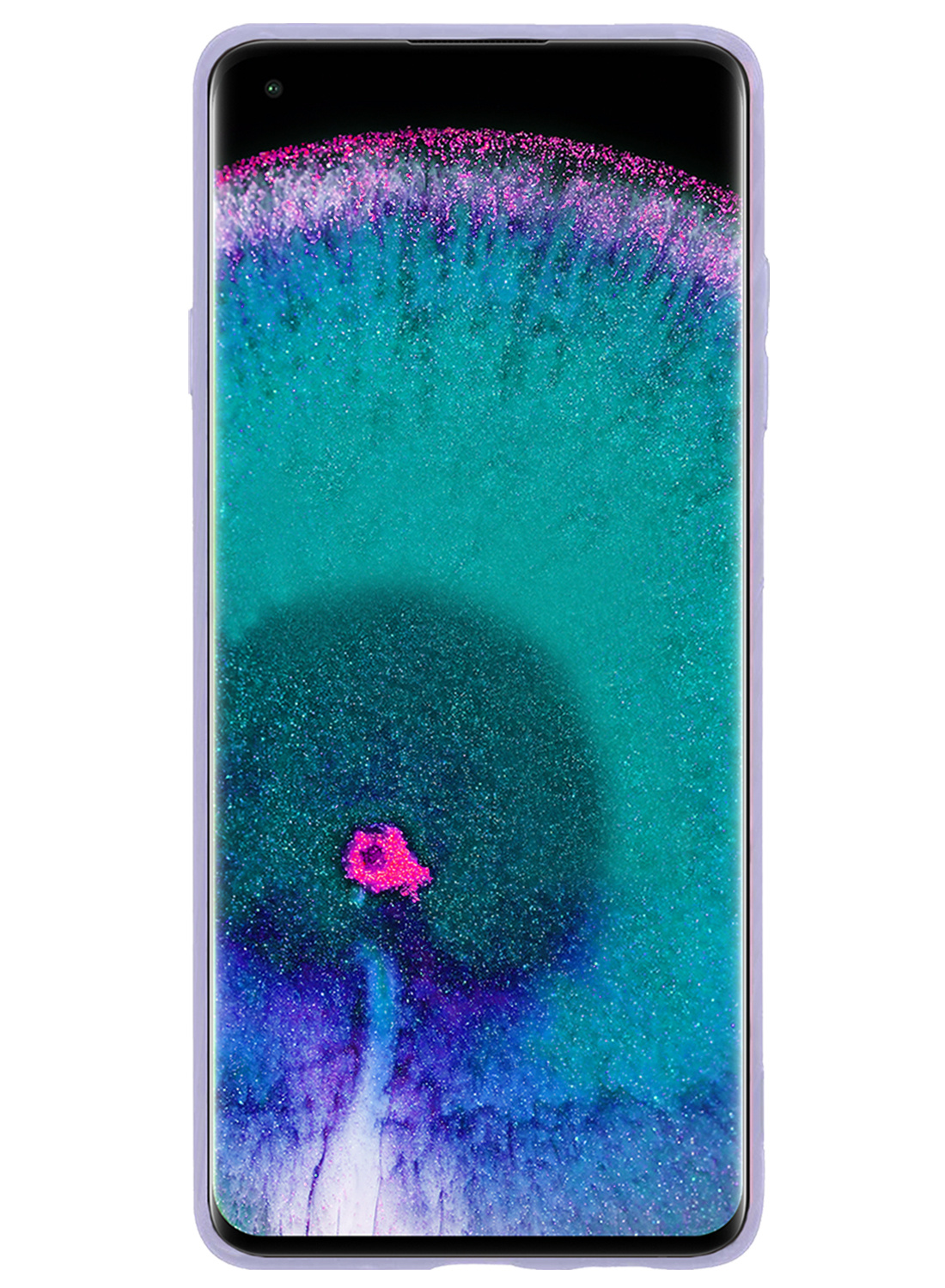 Nomfy Hoesje Geschikt voor OPPO Find X5 Pro Hoesje Siliconen Cover Case - Hoes Geschikt voor OPPO X5 Pro Hoes Back Case - 2-PACK - Lila