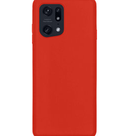 Nomfy Nomfy OPPO Find X5 Pro Hoesje Siliconen - Rood