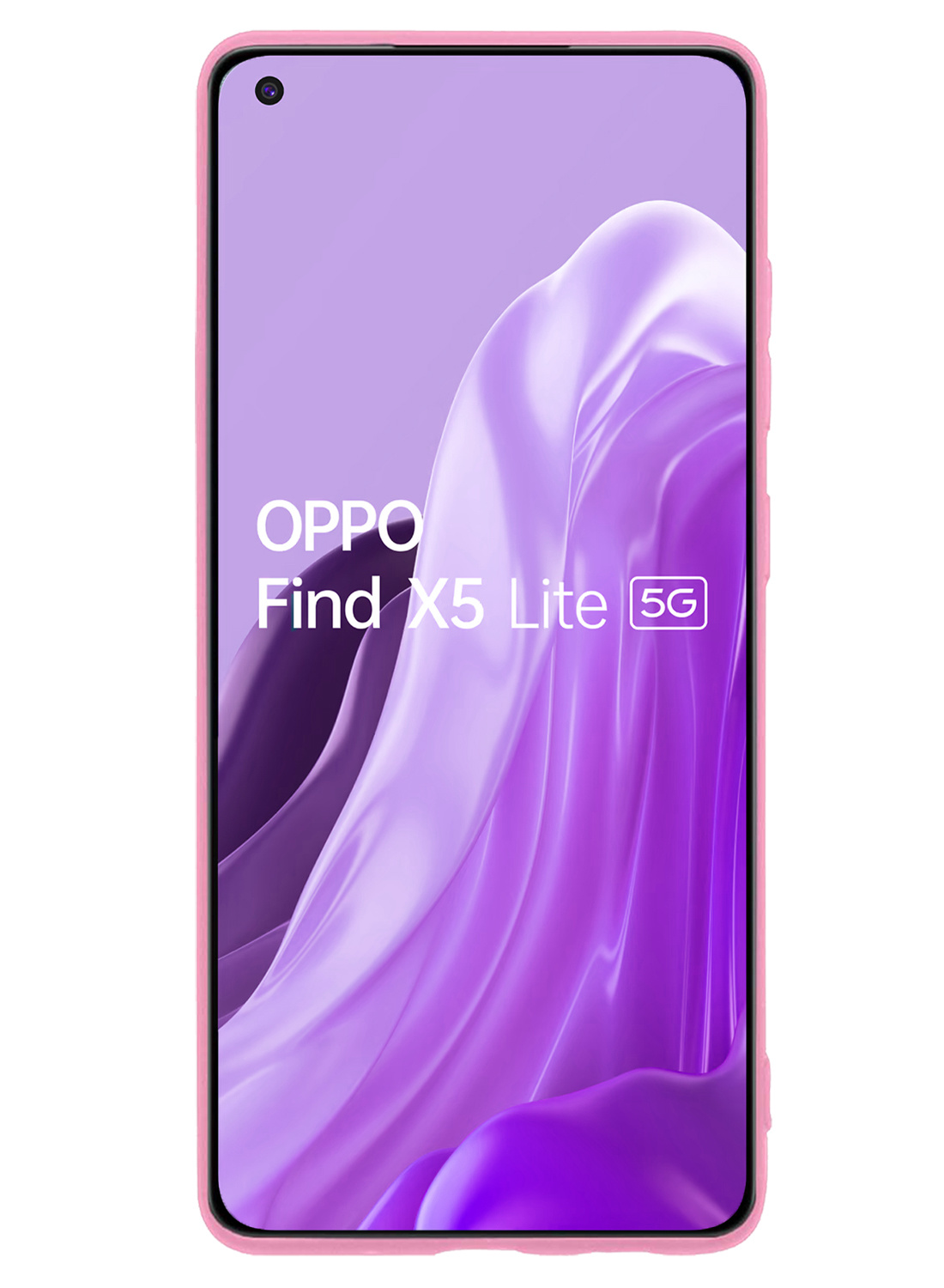 Nomfy Hoesje Geschikt voor OPPO Find X5 Lite Hoesje Siliconen Cover Case - Hoes Geschikt voor OPPO X5 Lite Hoes Back Case - 2-PACK - Lichtroze