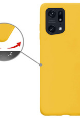 Nomfy Hoesje Geschikt voor OPPO Find X5 Pro Hoesje Siliconen Cover Case - Hoes Geschikt voor OPPO X5 Pro Hoes Back Case - Geel