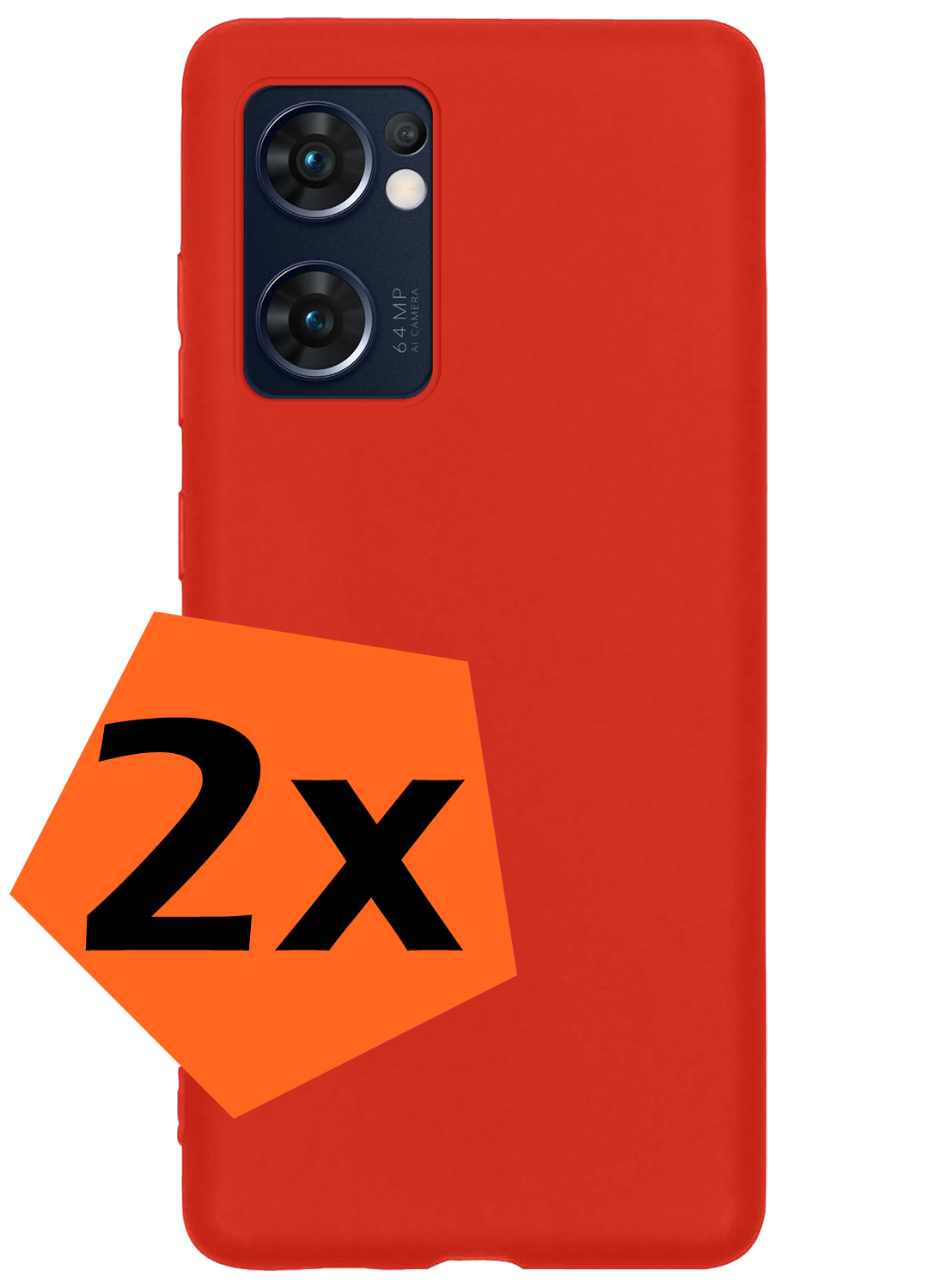 Nomfy Hoesje Geschikt voor OPPO Find X5 Lite Hoesje Siliconen Cover Case - Hoes Geschikt voor OPPO X5 Lite Hoes Back Case - 2-PACK - Transparant