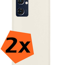 Nomfy Nomfy OPPO Find X5 Lite Hoesje Siliconen - Wit - 2 PACK