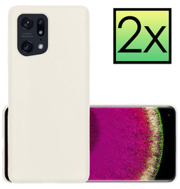 NoXx NoXx OPPO Find X5 Pro Hoesje Siliconen - Wit - 2 PACK