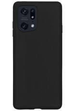 NoXx Hoes Geschikt voor OPPO Find X5 Pro Hoesje Cover Siliconen Back Case Hoes - Zwart