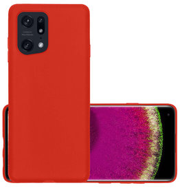 NoXx NoXx OPPO Find X5 Pro Hoesje Siliconen - Rood