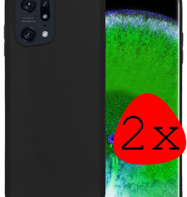 BASEY. BASEY. OPPO Find X5 Pro Hoesje Siliconen - Zwart - 2 PACK
