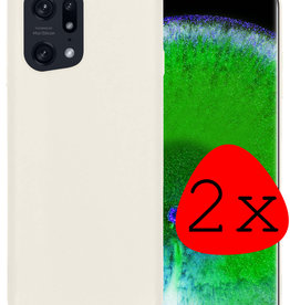 BASEY. BASEY. OPPO Find X5 Pro Hoesje Siliconen - Wit - 2 PACK