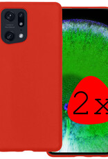 BASEY. Hoes Geschikt voor OPPO Find X5 Pro Hoesje Siliconen Back Cover Case - Hoesje Geschikt voor OPPO X5 Pro Hoes Cover Hoesje - Transparant - 2 Stuks