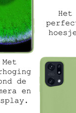 BASEY. Hoes Geschikt voor OPPO Find X5 Pro Hoesje Siliconen Back Cover Case - Hoesje Geschikt voor OPPO X5 Pro Hoes Cover Hoesje - Groen - 2 Stuks