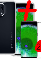 BASEY. Hoes Geschikt voor OPPO Find X5 Hoesje Shock Proof Case Hoes Siliconen Met 2x Screenprotector - Hoesje Geschikt voor OPPO X5 Hoes Cover Shockproof - Transparant