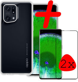 BASEY. BASEY. OPPO Find X5 Hoesje Shockproof Met 2x Screenprotector