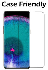 OPPO Find X5 Hoesje Siliconen Case Back Cover Met Screenprotector - OPPO Find X5 Hoes Cover Silicone - Wit