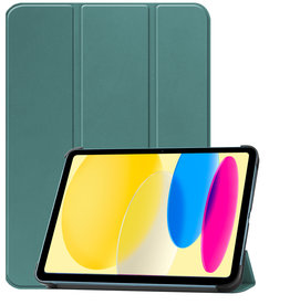 BASEY. iPad 10 2022 Hoesje - Donkergroen