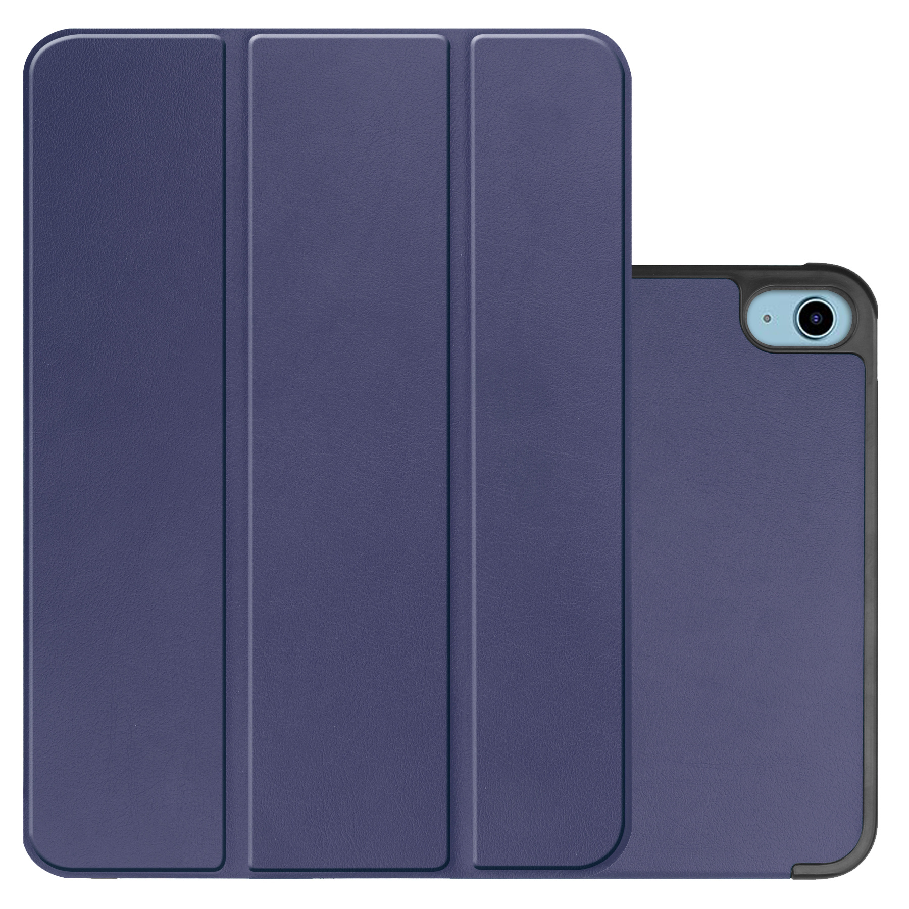 NoXx Hoesje Geschikt voor iPad 2022 Hoesje Case Hard Cover Hoes Book Case - Donkerblauw