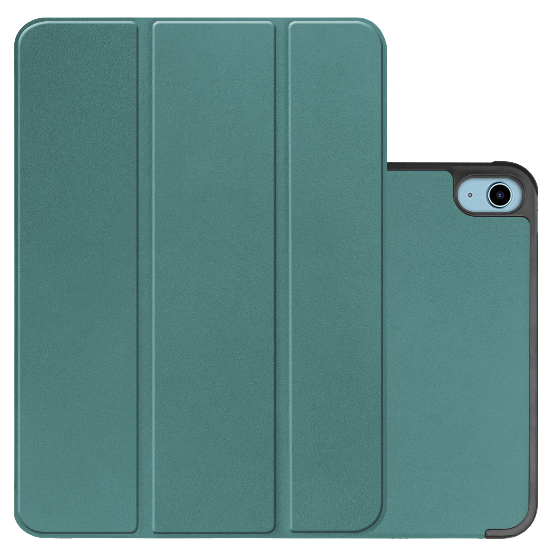 NoXx Hoesje Geschikt voor iPad 2022 Hoesje Case Hard Cover Hoes Book Case - Donkergroen