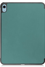 iPad 10 2022 Hoesje Hardcover Hoes Book Case - Donker Groen