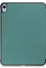 iPad 10 2022 Hoes Case Hoesje Hard Cover Met Screenprotector - iPad 10 Hoesje Bookcase - Donker Groen